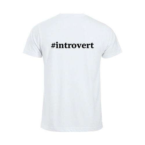 T-skjorte unisex rund hals Introvert