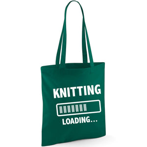 Knitting loading bærenett grønn