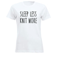 Last inn bildet i Galleri-visningsprogrammet, T-skjorte dame rund hals Sleep less knit more