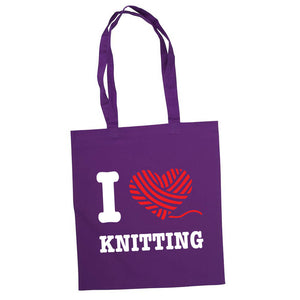 I love knitting bærenett lilla
