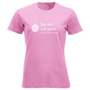 Jeg har nok garn klassisk t-skjorte dame rosa