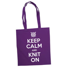 Last inn bildet i Galleri-visningsprogrammet, Keep Calm and Knit On bærenett lilla
