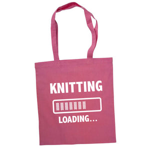 Knitting loading bærenett rosa
