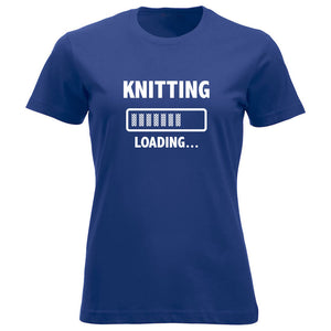 Knitting loading klassisk t-skjorte dame koboltblå