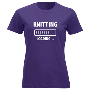 Knitting loading klassisk t-skjorte dame lilla