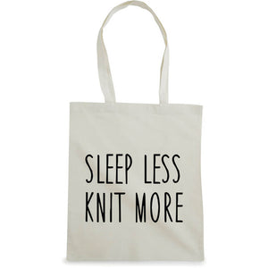 Sleep less knit more bærenett natur