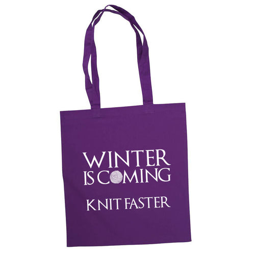 Winter is coming knit faster bærenett lilla