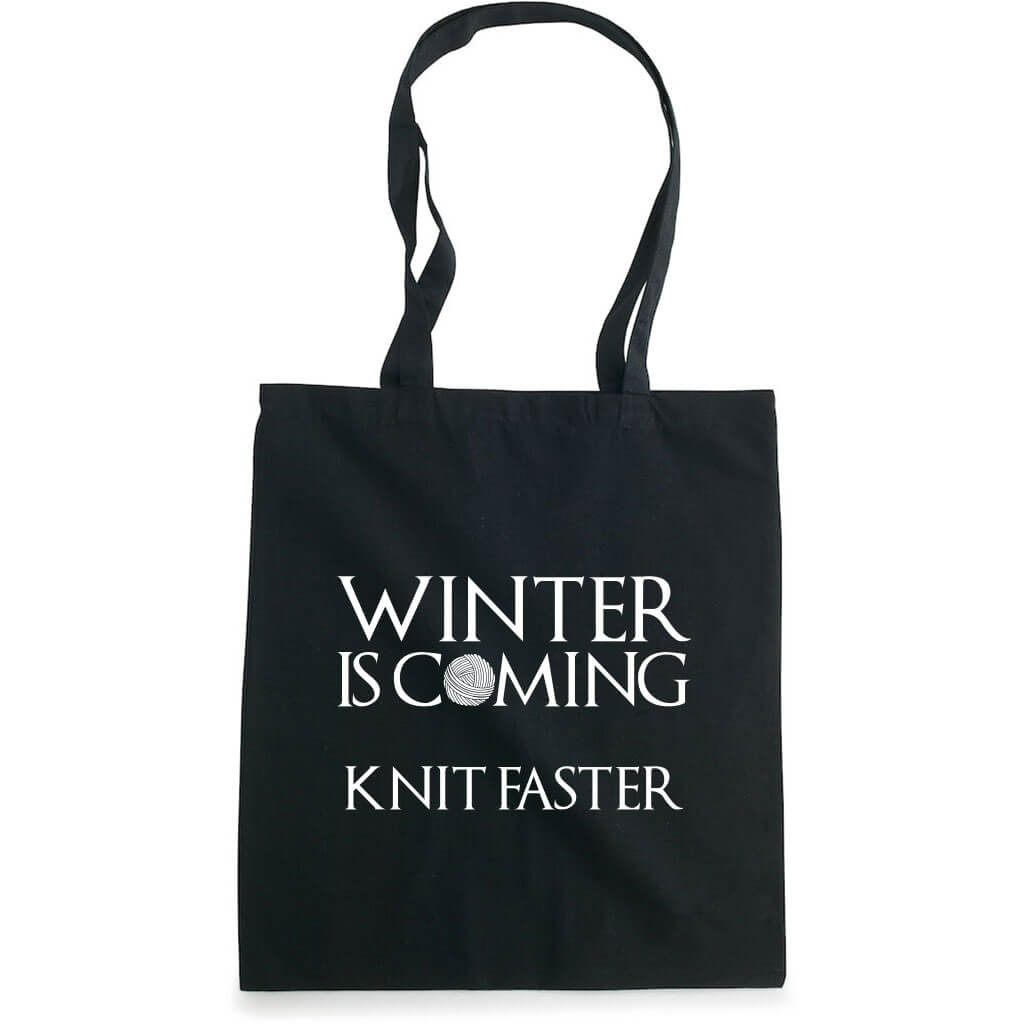 Winter is coming knit faster bærenett sort