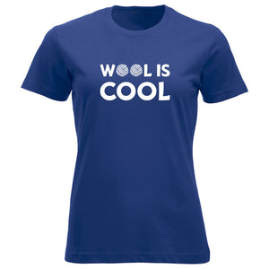 Wool is cool klassisk t-skjorte dame koboltblå