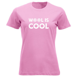 Wool is cool klassisk t-skjorte dame rosa