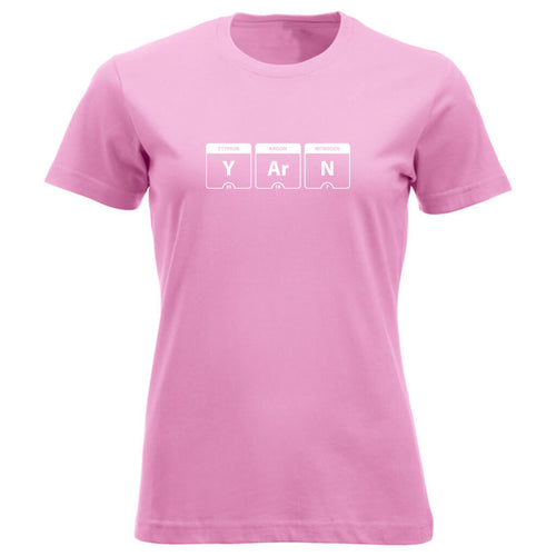 YARN periodisk system klassisk t-skjorte dame rosa
